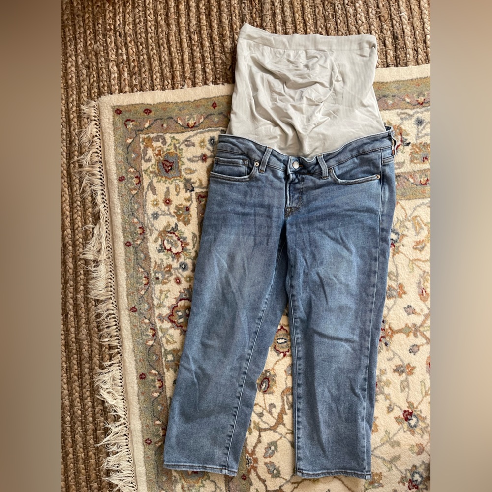 BLANQI Size 14 full panel light denim maternity jeans